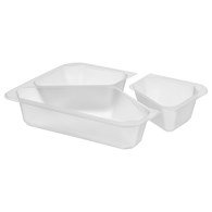 Pojemnik do zgrzewu PRF trójdzielny B-227x178x50 MLECZNY (32(40)/8/50)