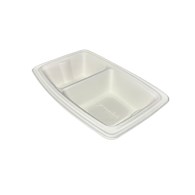 (EKO) Enjoy&Be Eco pojemnik z trzciny cukrowej dwudzielny 700ml 246x164x50mm (16/30/25)