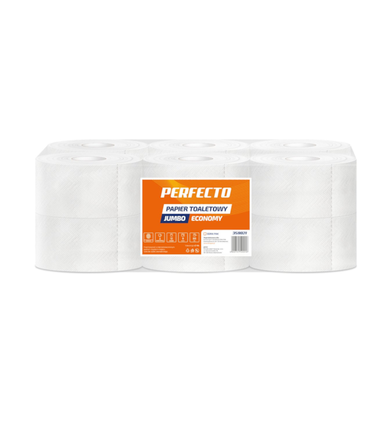 PERFECTO ECONOMY Papier toaletowy JUMBO BIG ROLL 80m 2W celuloza (60/1/12)