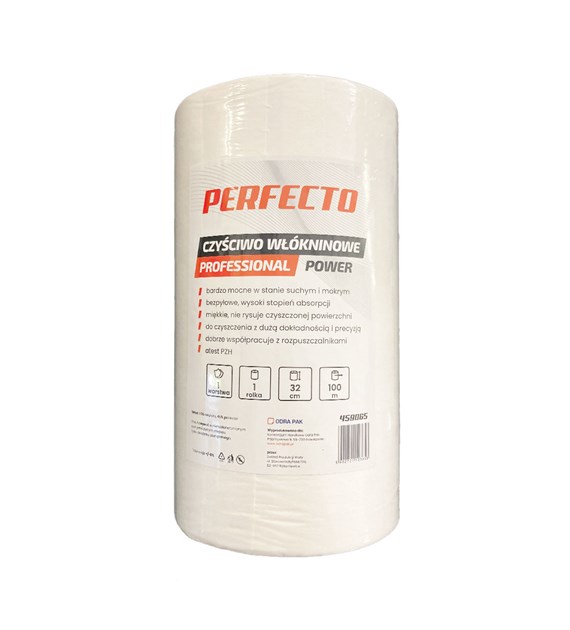 PERFECTO Czyściwo włókninowe Power, rolka 32cm, 100m, białe, 1W (720/6/1)