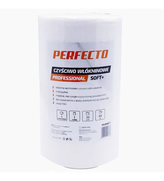 PERFECTO Czyściwo włókninowe Soft Plus, rolka 32cm, 60m, białe, 1W (720/6/1)