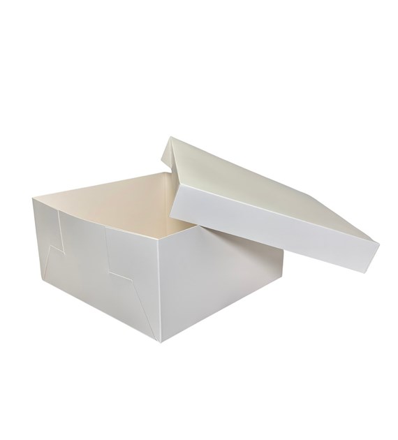 Pudełko papierowe białe z oddzielną pokrywą 300x300x150mm (_/2x25/1)