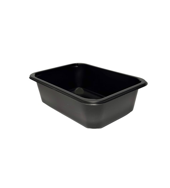 (REUSE) Pojemnik W1/603D 187x137x63 1000ml CZARNY (12/8/80)