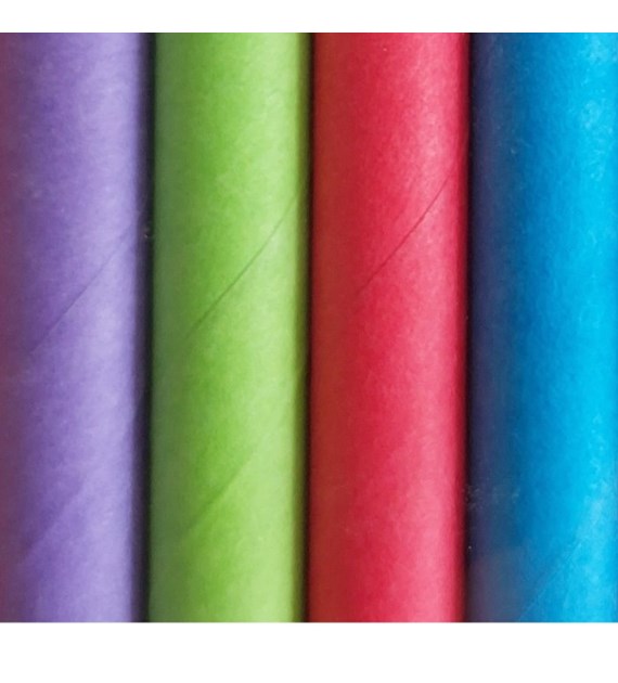 Love Nature słomka papierowa MIX KOLOR fi8mm 19,7cm (_/36/100)