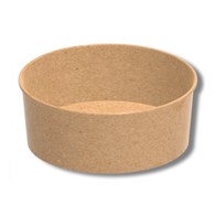 (EKO) Pojemnik sałatkowy papierowy KRAFT fi185mm 1300ml PLASTIC FREE (16/6/50)