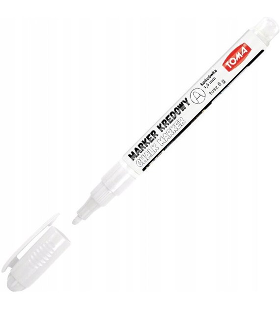 TOMA marker kredowy biały 1,5mm