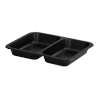 (REUSE) POJEMNIK DO ZGRZEWU DWUDZIELNY B-227x178x30 CZARNY LITE (32(40)/14/50)