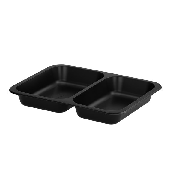 (REUSE) POJEMNIK DO ZGRZEWU DWUDZIELNY B-227x178x30 CZARNY LITE (32(40)/14/50)