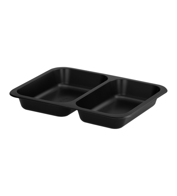(REUSE) POJEMNIK DO ZGRZEWU DWUDZIELNY B-227x178x30 CZARNY LITE (32(40)/14/50)