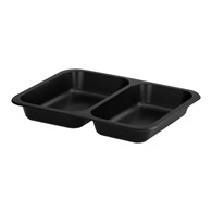 (REUSE) POJEMNIK DO ZGRZEWU DWUDZIELNY B-227x178x30 CZARNY LITE (32(40)/14/50)