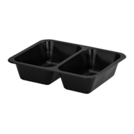 (REUSE) POJEMNIK DO ZGRZEWU DWUDZIELNY B-227x178x50 CZARNY (32(40)/10/50)