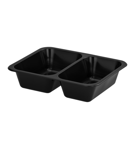 (REUSE) POJEMNIK DO ZGRZEWU DWUDZIELNY B-227x178x50 CZARNY (32(40)/10/50)