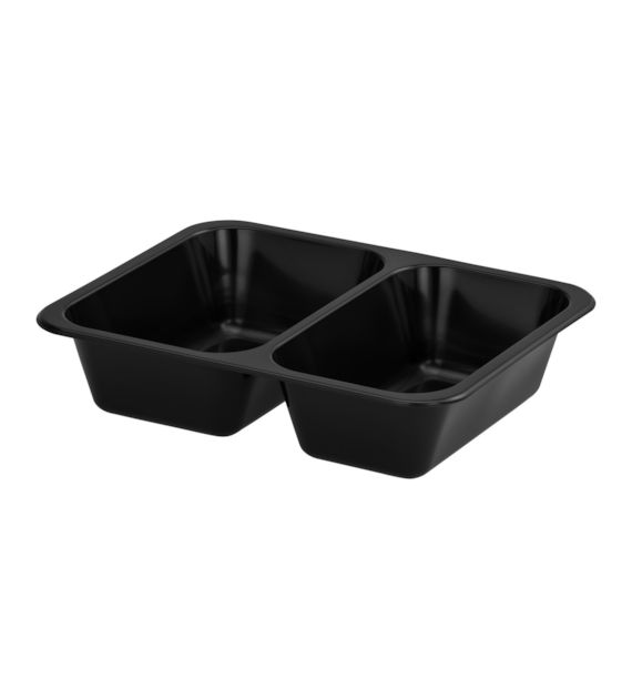 (REUSE) POJEMNIK DO ZGRZEWU DWUDZIELNY B-227x178x50 CZARNY (32(40)/10/50)