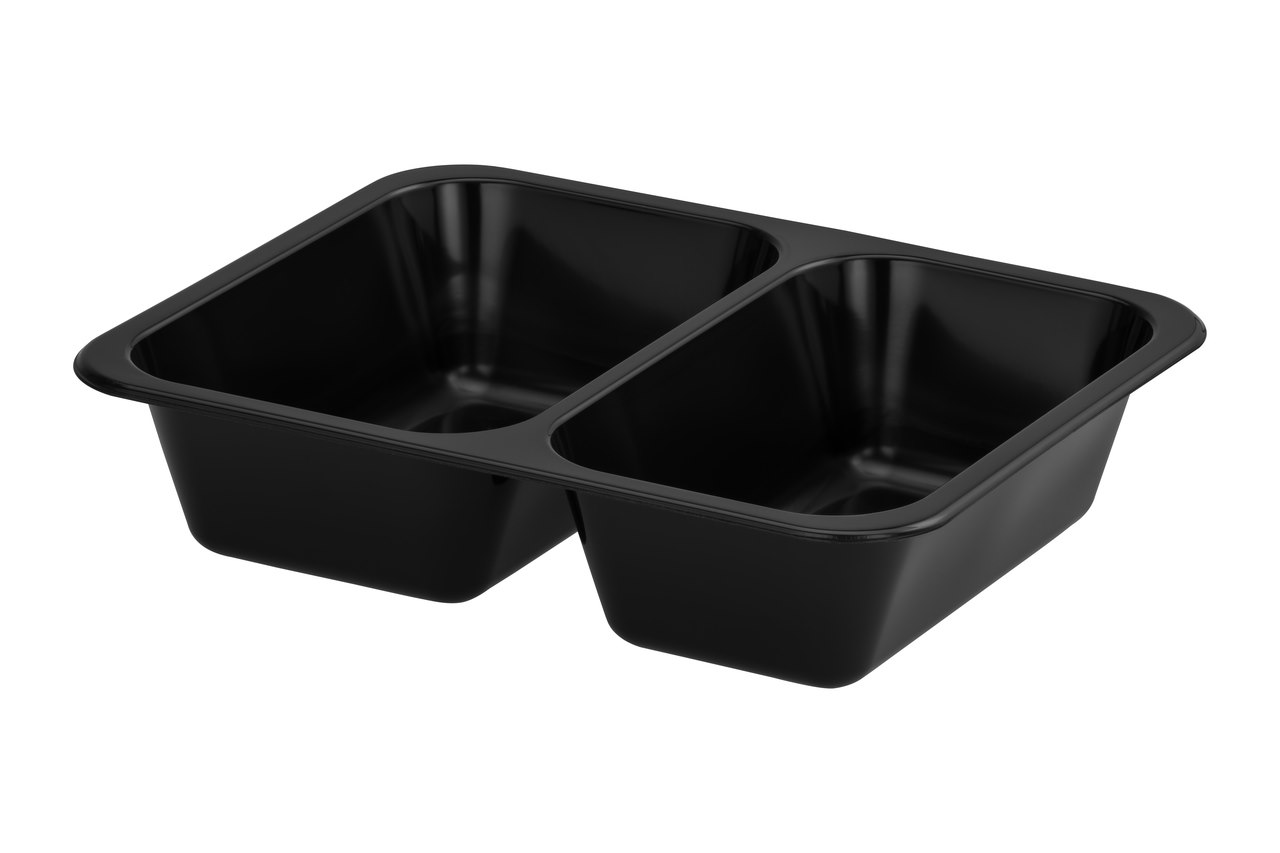 (REUSE) POJEMNIK DO ZGRZEWU DWUDZIELNY B-227x178x50 CZARNY (32(40)/10/50)