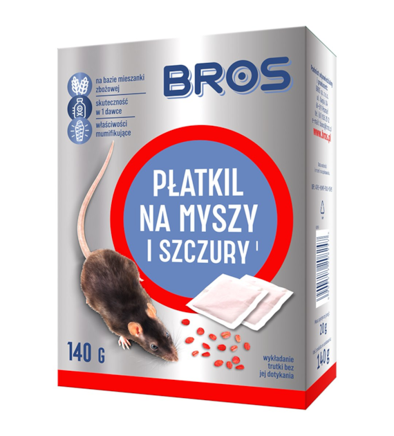 BROS Płatki na myszy i szczury 140g (_/12/1)