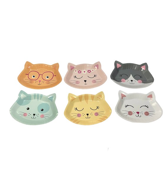 PP Talerzyki papierowe KOTKI (6szt)