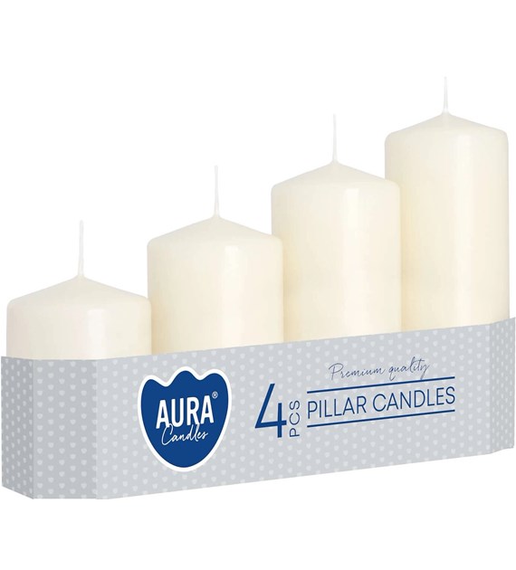 ŚWIECA WALEC ECRU 50mm ZESTAW (_/6/4)