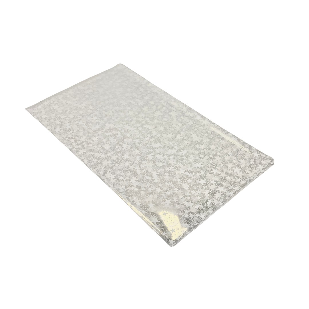 TOREBKI PP ŚWIĄTECZNE białe gwiazdki 20x35 (100szt)