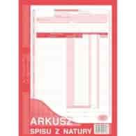 Arkusz spisu z natury A4 (48K)