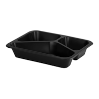 (REUSE) POJEMNIK DO ZGRZEWU TRÓJDZIELNY B-227x178x40 CZARNY (32(40)/10/50)