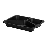 (REUSE) POJEMNIK DO ZGRZEWU TRÓJDZIELNY B-227x178x30 CZARNY LITE (32(40)/14/50)