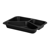 (REUSE) POJEMNIK DO ZGRZEWU TRÓJDZIELNY B-227x178x30 CZARNY LITE (32(40)/14/50)