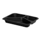 (REUSE) POJEMNIK DO ZGRZEWU TRÓJDZIELNY B-227x178x30 CZARNY LITE (32(40)/14/50)