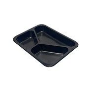 (REUSE) POJEMNIK DO ZGRZEWU TRÓJDZIELNY B-227x178x30 CZARNY LITE (32(40)/14/50)