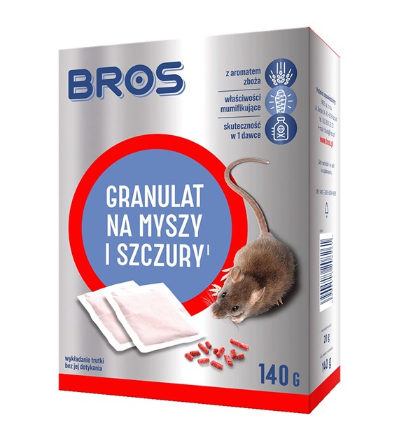 BROS Granulat na myszy i szczury 140g (_/12/1)