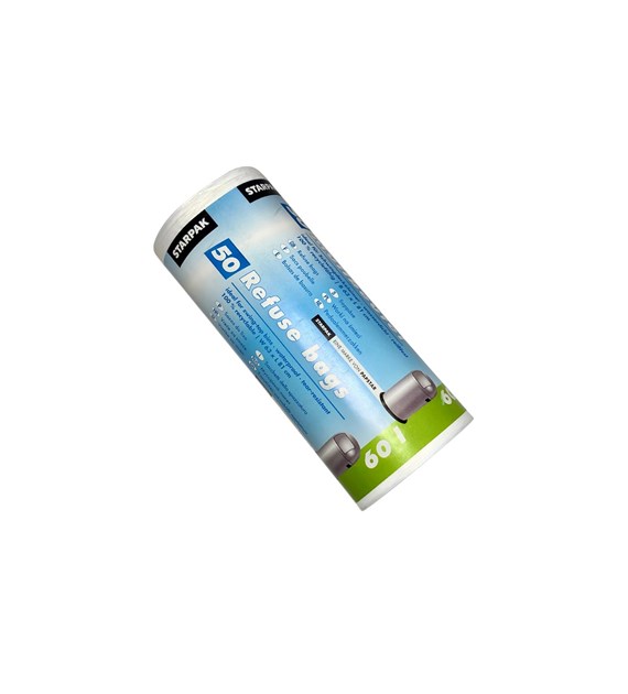 WORKI 60L HDPE NA ODPADY białe (_/9/50)