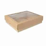 Pudełko cateringowe PARTY BOX premium z okienkiem 355x300x90mm (_/10/1) .