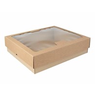 Pudełko cateringowe PARTY BOX premium z okienkiem 355x300x90mm (_/10/1) .