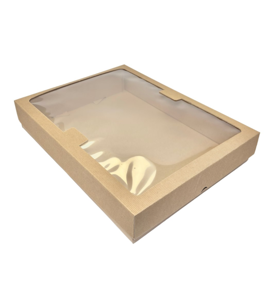 Pudełko cateringowe PARTY BOX premium z okienkiem 315x240x70mm (_/10/1) .