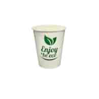 (EKO) Enjoy&BeEco Kubek papierowy PLASTIC FREE biały + nadruk 250ml (36/20/50)