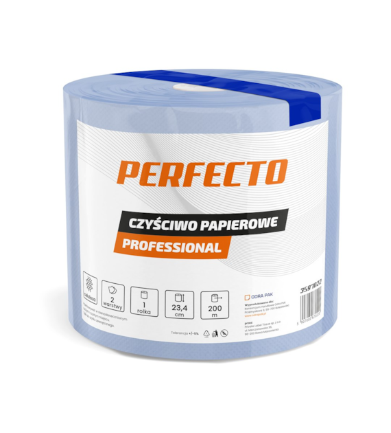 PERFECTO Czyściwo papierowe niebieskie PROFESSIONAL 200m 2W (45/3/1)