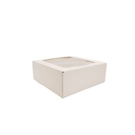 PUDEŁKO DO CIAST ZAMYKANE 207x192x90 Z OKNEM BIAŁE (_/12x15/1)