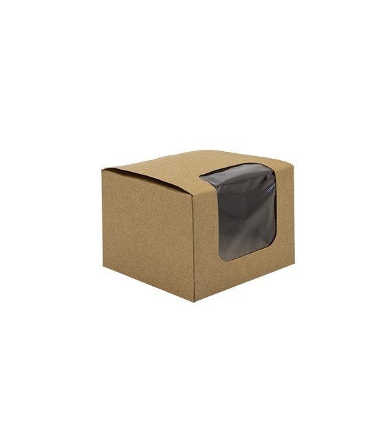 Pudełko kraft okno łamane 97x92x71mm (_/16x25/1)