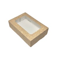 Pudełko kraft z oknem 190x130x50mm (108/100/1)