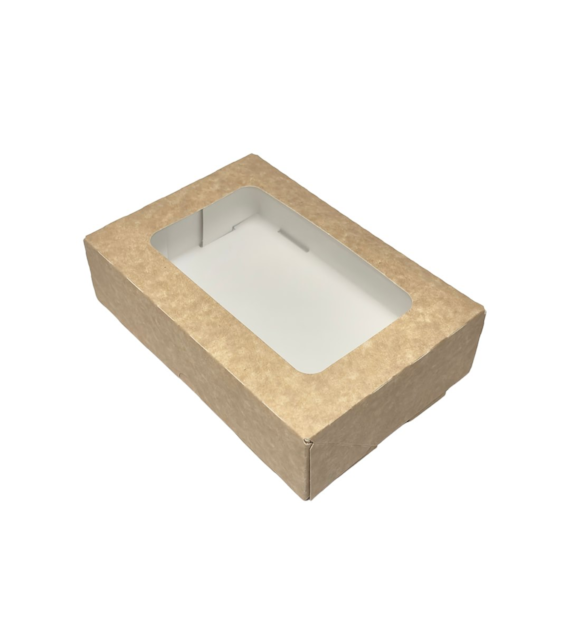 Pudełko kraft z oknem 190x130x50mm (108/100/1)