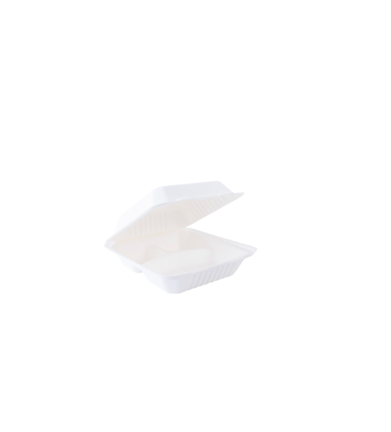 (EKO) Enjoy Be Eco Menubox z trzciny cukrowej trójdzielny 230x230x80mm (40/4/50)
