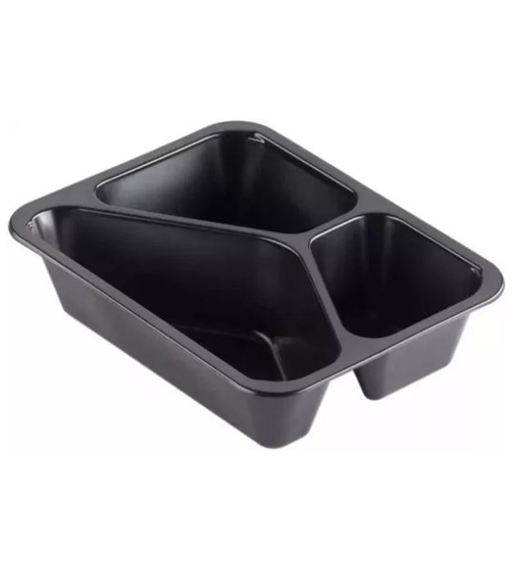 Pojemnik MAPCOR 227x178x40 trójdzielny CZARNY (42/4/80)