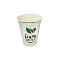 (EKO) Enjoy Be Eco Kubek papierowy PLASTIC FREE biały + nadruk 250ml (24/23/60)