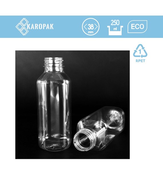 BUTELKA DO SOKU PET 250ml KWADRATOWA (16/1/200)