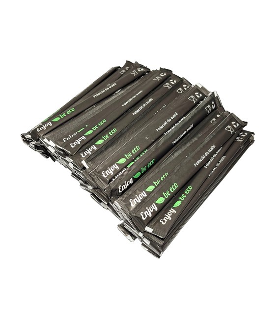 Enjoy Be Eco pałeczki bambusowe koperta CZARNA 21cm (15/30/100)