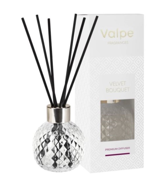 Dyfuzor patyczki czarne, kryształowe szkło Aksamitny bukiet 100ml (_/6/1)