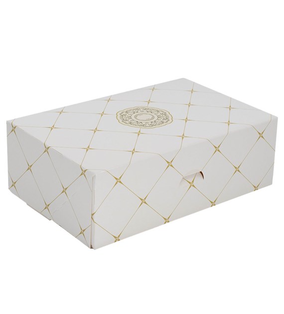 PUDEŁKO DO CIAST ZAMYKANE 210x140x70 ROZETA (_/10x20/1)