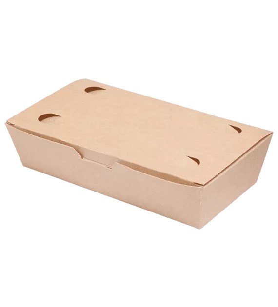 (EKO) FOOD BOX MAŁY BRĄZOWY 20x10x5cm (_/4/100)
