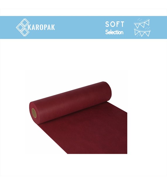 BIEŻNIK W ROLCE 24m/40cm SOFT SELECTION Z WŁÓKNINY BORDO (_/4/1)
