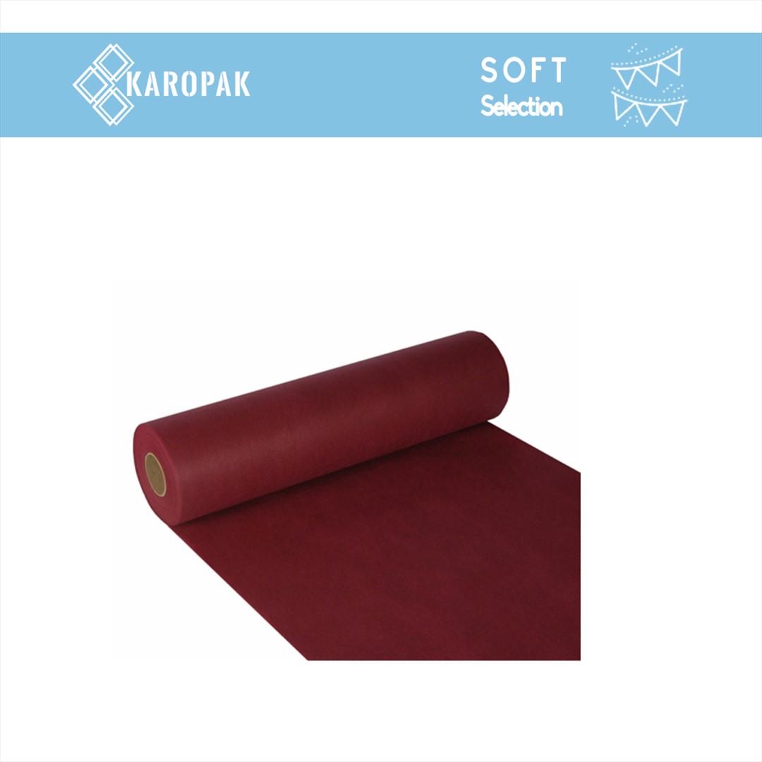 BIEŻNIK W ROLCE 24m/40cm SOFT SELECTION Z WŁÓKNINY BORDO (_/4/1)