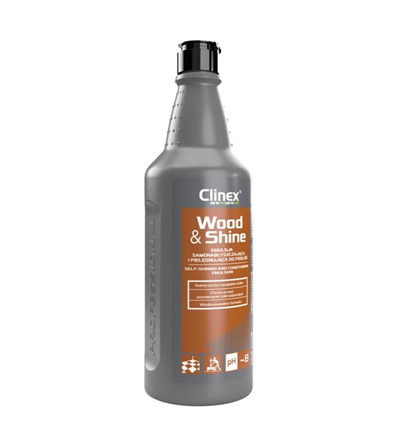 CLINEX WOOD&SHINE Emulsja samonabłyszczająca i pielęgnująca do podłóg 1l (76/6/1)
